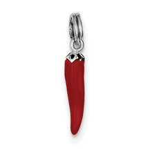 Sterling Silver Red Enamel Pepper Charm hide-image