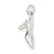 Sling Back Heel Charm in Sterling Silver