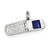 Sterling Silver Flower Enamel Movable Cell Phone Charm hide-image