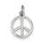 Sterling Silver Polished Peace Sign Charm hide-image