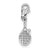 Sterling Silver Polished Tennis Racquet Charm hide-image