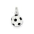 Black & White Enameled Soccer Ball Charm in Sterling Silver