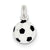 Sterling Silver Black & White Enameled Soccer Ball Charm hide-image