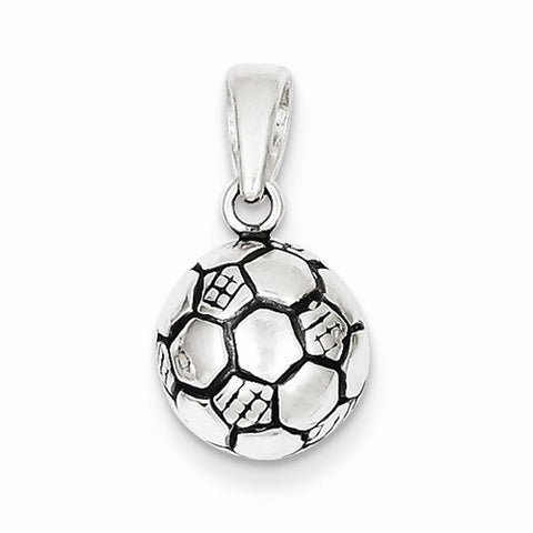 Sterling Silver Antiqued Soccer Ball pendant, Beautiful Pendants for Necklace