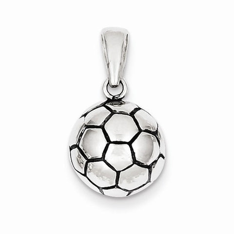 Sterling Silver Antiqued Soccer Ball pendant, Exquisite Pendants for Necklace