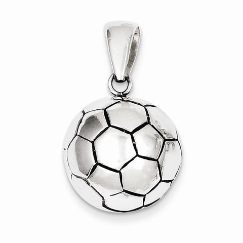 Sterling Silver Antiqued Soccer Ball pendant, Pendants for Necklace
