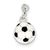 Sterling Silver Enameled Soccer Ball Charm hide-image