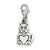 Sterling Silver Antiqued Cat Charm hide-image