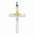 Sterling Silver Polished Epoxy & Gold Plated Cross Pendant, Fine Pendants for Necklace
