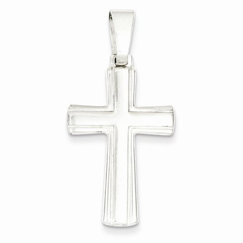 Sterling Silver Polished Cross Pendant, Gorgeous Pendants for Necklace