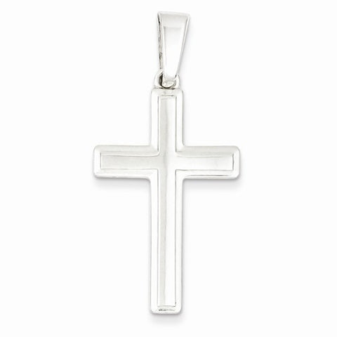 Sterling Silver Polished Cross Pendant, Classy Pendants for Necklace