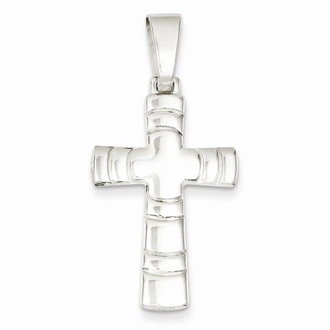 Sterling Silver Polished Cross Pendant, Appealing Pendants for Necklace