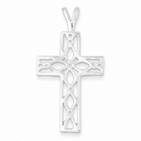 Sterling Silver Polished Cross Pendant, Adorable Pendants for Necklace