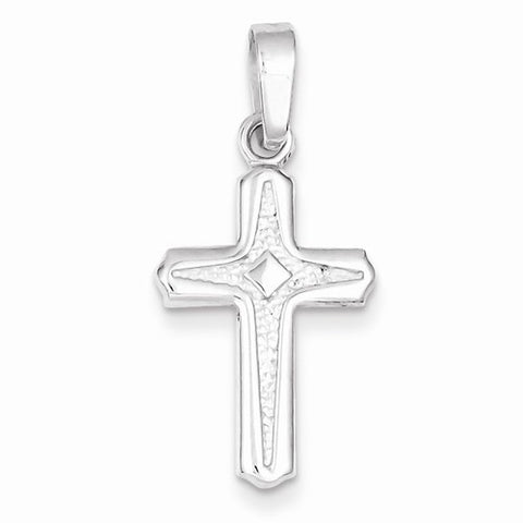 Sterling Silver Polished Cross Pendant, Beautiful Pendants for Necklace