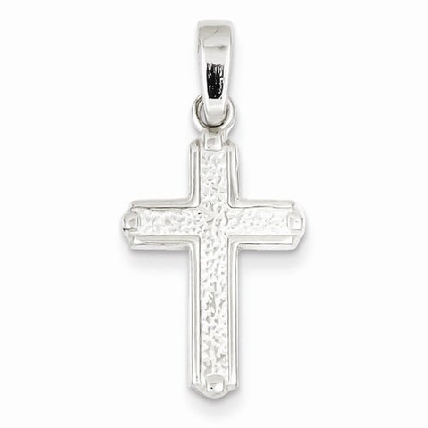 Sterling Silver Polished Cross Pendant, Stylish Pendants for Necklace