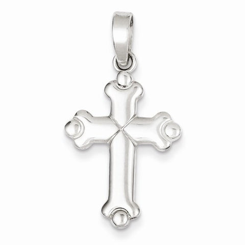 Sterling Silver Polished Cross Pendant, Beautiful Pendants for Necklace