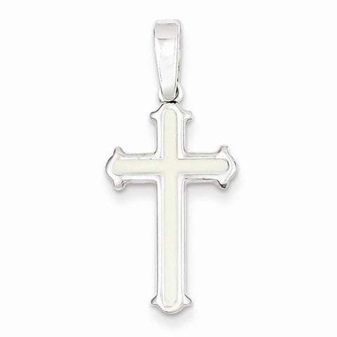 Sterling Silver Polished Cross Pendant, Pretty Pendants for Necklace