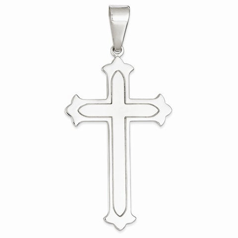Sterling Silver Polished Cross Pendant, Classy Pendants for Necklace