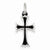Sterling Silver Antiqued Cross Pendant, Charm