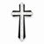 Sterling Silver Rhodium Stellux Crystal & Enamel Cross Slide Pendant, Pendants for Necklace