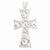 Sterling Silver Polished Swirl Cross pendant, Pendants for Necklace