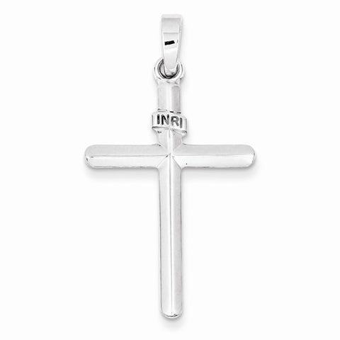 Sterling Silver Polished INRI Cross pendant, Gorgeous Pendants for Necklace