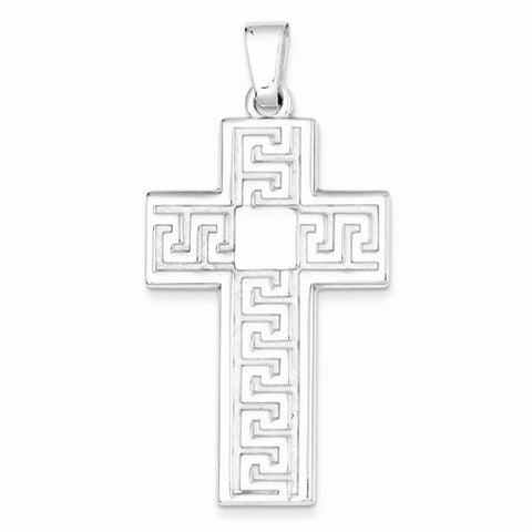 Sterling Silver Polished and Textured Cross pendant, Classy Pendants for Necklace