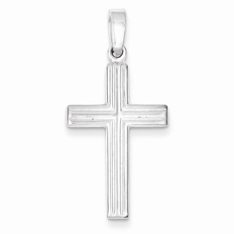 Sterling Silver Polished Cross Pendant, Beautiful Pendants for Necklace