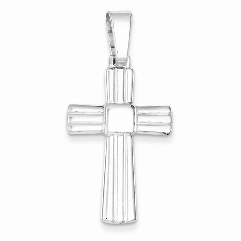Sterling Silver Polished Cross Pendant, Lovely Pendants for Necklace