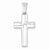 Sterling Silver Polished Cross Pendant, Stylish Pendants for Necklace