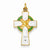 Sterling Silver Polished & Gold Plated Epoxy Irish Cross Pendant, Pendants for Necklace