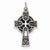 Sterling Silver Antiqued Satin Celtic Cross Pendant, Pendants for Necklace
