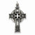 Sterling Silver Antiqued Satin Irish Cross Pendant, Pendants for Necklace
