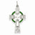 Sterling Silver Polished Epoxy Irish Cross Pendant, Pendants for Necklace