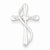 Sterling Silver Polished CZ Cross Pendant, Pendants for Necklace