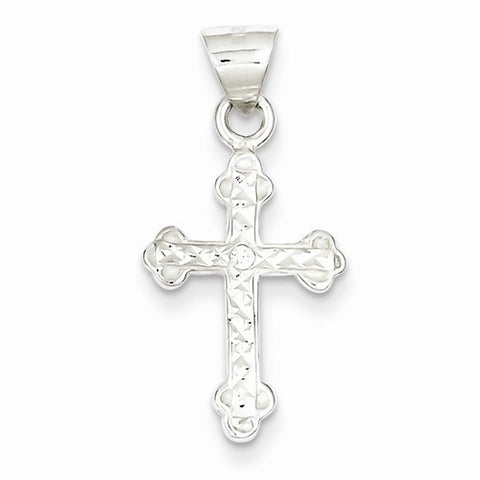 Sterling Silver Cross with CZ pendant, Lovely Pendants for Necklace