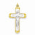 Sterling Silver Satin & Polished Vermeil Corpus Cross Pendant, Pendants for Necklace