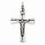 Sterling Silver Satin Antiqued Crucifix Pendant, Pendants for Necklace