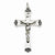 Sterling Silver Antiqued Satin Halo and Corpus Cross Pendant, Pendants for Necklace
