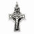 Sterling Silver Antiqued Satin Irish Crucifix Cross pendant, Exquisite Pendants for Necklace