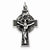 Sterling Silver Antiqued Satin Irish Crucifix Cross pendant, Fine Pendants for Necklace