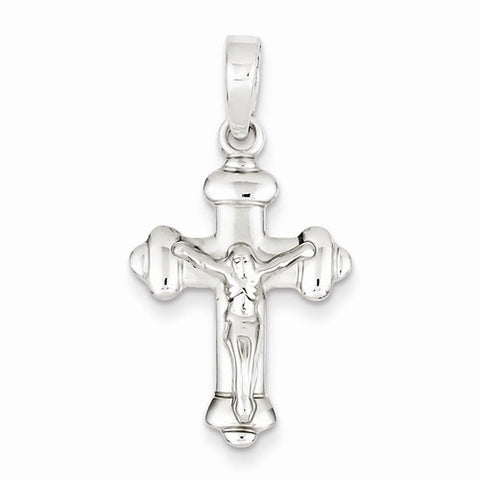 Sterling Silver Polished Crucifix pendant, Stylish Pendants for Necklace