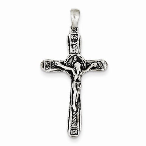 Sterling Silver Crucifix Antiqued Cross Pendant, Pendants for Necklace