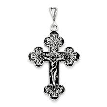 Sterling Silver Antiqued Crucifix Charm hide-image