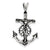 Sterling Silver Antiqued Mariner Crucifix Charm hide-image