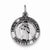 Sterling Silver Round Antiqued St. Christopher Medal Pendant, Pendants for Necklace