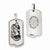 Sterling Silver Satin Antiqued St. Christopher Dog Tag Pendant, Pendants for Necklace