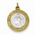Sterling Silver & Gold Plated Satin St. Christopher Medal Pendant, Pendants for Necklace