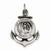 Sterling Silver Antiqued Guardian Angel on Anchor Medal Pendant, Pendants for Necklace