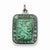 Sterling Silver Teal Enamel Square St. Christopher Medal Pendant, Pendants for Necklace